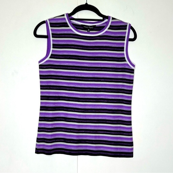 Ming Wang NWT Striped Top - Picture 1 of 3